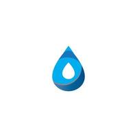 Wassertropfen-Logo-Vektor-Illustration-Design-Vorlage vektor