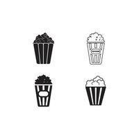 popcorn ikon vektor illustration formgivningsmall.