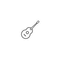 Gitarren-Logo-Vektor-Illustration-Design-Vorlage. vektor