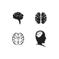 hjärnan logotyp vektor illustration malldesign