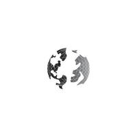 Globus-Symbol Vektor-Illustration-Template-Design vektor