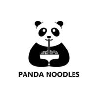 Panda-Nudel-Logo vektor