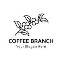 kaffegrenens logotyp vektor