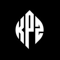 kpz-Kreisbuchstaben-Logo-Design mit Kreis- und Ellipsenform. kpz-Ellipsenbuchstaben mit typografischem Stil. Die drei Initialen bilden ein Kreislogo. kpz-Kreis-Emblem abstrakter Monogramm-Buchstaben-Markierungsvektor. vektor