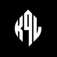 kql-Kreis-Buchstaben-Logo-Design mit Kreis- und Ellipsenform. kql-Ellipsenbuchstaben mit typografischem Stil. Die drei Initialen bilden ein Kreislogo. kql-Kreis-Emblem abstrakter Monogramm-Buchstaben-Markierungsvektor. vektor