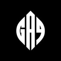 gaq-Kreis-Buchstaben-Logo-Design mit Kreis- und Ellipsenform. gaq ellipsenbuchstaben mit typografischem stil. Die drei Initialen bilden ein Kreislogo. gaq-Kreis-Emblem abstrakter Monogramm-Buchstaben-Markenvektor. vektor