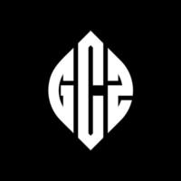 gcz cirkel bokstavslogotyp design med cirkel och ellipsform. gcz ellipsbokstäver med typografisk stil. de tre initialerna bildar en cirkellogotyp. gcz cirkel emblem abstrakt monogram bokstav märke vektor. vektor