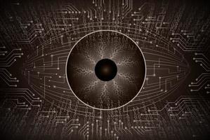 Hintergrund des zukünftigen Technologiekonzepts der Augen-Cyber-Schaltung