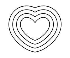 Herz im Herzsymbol-Vektorrahmen. perfektes Liebessymbol. Valentinstag-Zeichen, Emblem isoliert auf weißem Hintergrund für Grafik- und Webdesign, Logo vektor