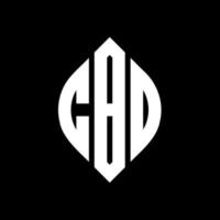 cbd-kreisbuchstabe-logo-design mit kreis- und ellipsenform. cbd-ellipsenbuchstaben mit typografischem stil. Die drei Initialen bilden ein Kreislogo. cbd-Kreis-Emblem abstrakter Monogramm-Buchstaben-Markierungsvektor. vektor