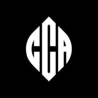 cca cirkel bokstavslogotyp design med cirkel och ellipsform. cca ellipsbokstäver med typografisk stil. de tre initialerna bildar en cirkellogotyp. cca cirkel emblem abstrakt monogram bokstav märke vektor. vektor