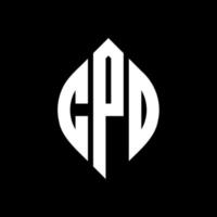 cpd-Kreisbuchstaben-Logo-Design mit Kreis- und Ellipsenform. cpd-ellipsenbuchstaben mit typografischem stil. Die drei Initialen bilden ein Kreislogo. cpd-Kreis-Emblem abstrakter Monogramm-Buchstaben-Markierungsvektor. vektor