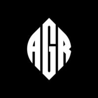 agr-Kreis-Buchstaben-Logo-Design mit Kreis- und Ellipsenform. agr ellipsenbuchstaben mit typografischem stil. Die drei Initialen bilden ein Kreislogo. agr-Kreis-Emblem abstrakter Monogramm-Buchstaben-Markierungsvektor. vektor