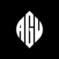 AGV-Kreisbuchstaben-Logo-Design mit Kreis- und Ellipsenform. agv ellipsenbuchstaben mit typografischem stil. Die drei Initialen bilden ein Kreislogo. AGV-Kreis-Emblem abstrakter Monogramm-Buchstaben-Markierungsvektor. vektor