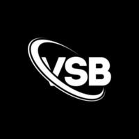 vsb-Logo. vsb Brief. vsb-Buchstaben-Logo-Design. Initialen vsb-Logo verbunden mit Kreis und Monogramm-Logo in Großbuchstaben. vsb-typografie für technologie-, geschäfts- und immobilienmarke. vektor