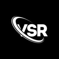 vsr logotyp. vsr bokstav. vsr bokstavslogotypdesign. initialer vsr logotyp länkad med cirkel och versaler monogram logotyp. vsr typografi för teknik, företag och fastighetsmärke. vektor