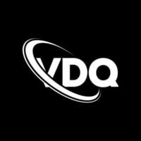 vdq-Logo. vdq-Brief. vdq-Brief-Logo-Design. Initialen vdq-Logo verbunden mit Kreis und Monogramm-Logo in Großbuchstaben. vdq-Typografie für Technologie-, Geschäfts- und Immobilienmarke. vektor