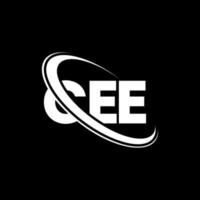 cee logotyp. cee brev. cee letter logotyp design. initialer cee logotyp länkad med cirkel och versaler monogram logotyp. cee typografi för teknik, affärs- och fastighetsmärke. vektor