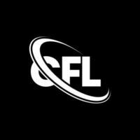 cfl-Logo. cfl Brief. cfl-Brief-Logo-Design. cfl-Logo mit Initialen, verbunden mit Kreis und Monogramm-Logo in Großbuchstaben. cfl-typografie für technologie-, geschäfts- und immobilienmarke. vektor