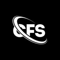 cfs logotyp. cfs brev. cfs brev logotyp design. initialer cfs logotyp länkad med cirkel och versaler monogram logotyp. cfs typografi för teknik, företag och fastighetsmärke. vektor