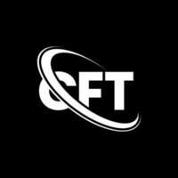 cft logotyp. cft brev. cft-bokstavslogotypdesign. initialer cft logotyp länkad med cirkel och versaler monogram logotyp. cft typografi för teknik, företag och fastighetsmärke. vektor