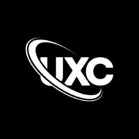 uxc-Logo. uxc-Brief. uxc-Brief-Logo-Design. Initialen uxc-Logo verbunden mit Kreis und Monogramm-Logo in Großbuchstaben. uxc-typografie für technologie-, geschäfts- und immobilienmarke. vektor