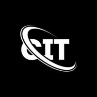 cit-Logo. Brief schreiben. cit Brief Logo-Design. Initialen cit Logo verbunden mit Kreis und Monogramm-Logo in Großbuchstaben. zit-typografie für technologie-, geschäfts- und immobilienmarke. vektor