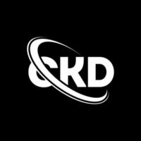 ckd logotyp. ckd brev. ckd brev logotyp design. initialer ckd logotyp länkad med cirkel och versaler monogram logotyp. ckd typografi för teknik, företag och fastighetsmärke. vektor