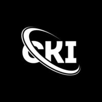 cki-Logo. ki Brief. cki-Brief-Logo-Design. Initialen cki-Logo verbunden mit Kreis und Monogramm-Logo in Großbuchstaben. cki-Typografie für Technologie-, Geschäfts- und Immobilienmarke. vektor