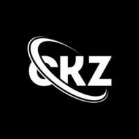 ckz-Logo. ckz Brief. ckz-Brief-Logo-Design. Initialen ckz-Logo verbunden mit Kreis und Monogramm-Logo in Großbuchstaben. ckz Typografie für Technologie-, Business- und Immobilienmarke. vektor