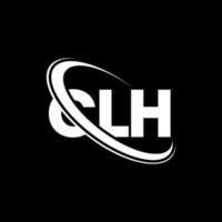 clh-Logo. clh Brief. clh-Buchstaben-Logo-Design. Initialen clh-Logo verbunden mit Kreis und Monogramm-Logo in Großbuchstaben. clh typografie für technologie-, geschäfts- und immobilienmarke. vektor
