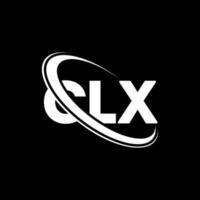 clx-Logo. clx-Brief. clx-Buchstaben-Logo-Design. clx-Logo mit Initialen, verbunden mit einem Kreis und einem Monogramm-Logo in Großbuchstaben. clx-typografie für technologie-, geschäfts- und immobilienmarke. vektor