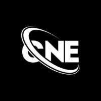cne-Logo. cne brief. cne-Buchstaben-Logo-Design. cne-initialenlogo verbunden mit kreis und monogrammlogo in großbuchstaben. cne-typografie für technologie-, geschäfts- und immobilienmarke. vektor