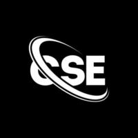 cse-Logo. cse-Brief. cse-Buchstaben-Logo-Design. Initialen cse-Logo verbunden mit Kreis und Monogramm-Logo in Großbuchstaben. cse-typografie für technologie-, geschäfts- und immobilienmarke. vektor