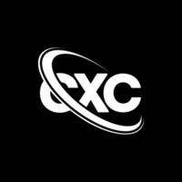 cxc logotyp. cxc bokstav. cxc bokstavslogotypdesign. initialer cxc logotyp länkad med cirkel och versaler monogram logotyp. cxc typografi för teknik, företag och fastighetsmärke. vektor