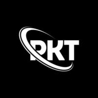 pkt-Logo. Pkt. Brief. pkt-Buchstaben-Logo-Design. Initialen pkt-Logo verbunden mit Kreis und Monogramm-Logo in Großbuchstaben. pkt-typografie für technologie-, geschäfts- und immobilienmarke. vektor