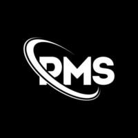 pms-Logo. pms brief. PMS-Brief-Logo-Design. Initialen pms-Logo verbunden mit Kreis und Monogramm-Logo in Großbuchstaben. pms typografie für technologie, business und immobilienmarke. vektor
