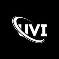 uvi-Logo. uvi-Brief. Uvi-Brief-Logo-Design. Initialen uvi-Logo verbunden mit Kreis und Monogramm-Logo in Großbuchstaben. uvi Typografie für Technologie-, Business- und Immobilienmarke. vektor