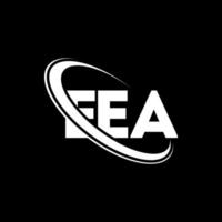 eea-Logo. eea-Brief. eea-Buchstaben-Logo-Design. Initialen EEA-Logo verbunden mit Kreis und Monogramm-Logo in Großbuchstaben. eea-typografie für technologie-, geschäfts- und immobilienmarke. vektor