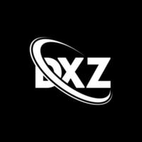 dxz logotyp. dxz bokstav. dxz bokstavslogotypdesign. initialer dxz logotyp länkad med cirkel och versaler monogram logotyp. dxz typografi för teknik, företag och fastighetsmärke. vektor