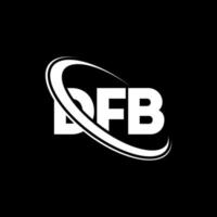 dfb-Logo. dfb-Brief. dfb-Brief-Logo-Design. Initialen dfb-Logo verbunden mit Kreis und Monogramm-Logo in Großbuchstaben. dfb-Typografie für Technologie-, Wirtschafts- und Immobilienmarke. vektor