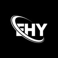 ehy logotyp. ehy brev. ehy bokstavslogotypdesign. initialer ehy logotyp länkad med cirkel och versaler monogram logotyp. ehy typografi för teknik, företag och fastighetsmärke. vektor
