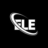 ele logotyp. ele brev. ele letter logotyp design. initialer ele logotyp länkad med cirkel och versaler monogram logotyp. ele typografi för teknik, företag och fastighetsmärke. vektor