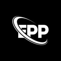 epp logotyp. epp brev. epp brev logotyp design. initialer epp logotyp länkad med cirkel och versaler monogram logotyp. epp typografi för teknik, företag och fastighetsmärke. vektor