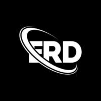 erd logotyp. erd brev. erd brev logotyp design. initialer erd logotyp länkad med cirkel och versaler monogram logotyp. erd typografi för teknik, företag och fastighetsmärke. vektor