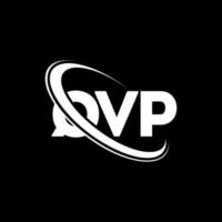 qvp logotyp. qvp bokstav. qvp letter logotyp design. initialer qvp logotyp länkad med cirkel och versaler monogram logotyp. qvp-typografi för teknik, affärs- och fastighetsmärke. vektor