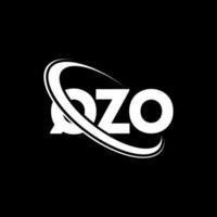 qzo logotyp. qzo bokstav. qzo bokstavslogotypdesign. initialer qzo logotyp länkad med cirkel och versaler monogram logotyp. qzo typografi för teknik, företag och fastighetsmärke. vektor