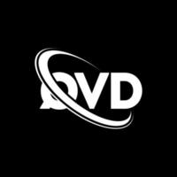 qvd logotyp. qvd bokstav. qvd bokstavslogotypdesign. initialer qvd logotyp länkad med cirkel och versaler monogram logotyp. qvd typografi för teknik, företag och fastighetsmärke. vektor