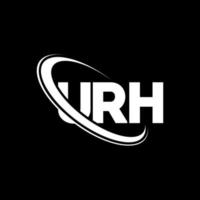 urh logotyp. urh brev. urh bokstavs logotyp design. initialer urh logotyp länkad med cirkel och versaler monogram logotyp. urh typografi för teknik, företag och fastighetsmärke. vektor