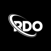 rdo-Logo. rdo-Brief. rdo-Buchstaben-Logo-Design. Initialen rdo-Logo verbunden mit Kreis und Monogramm-Logo in Großbuchstaben. rdo-typografie für technologie-, geschäfts- und immobilienmarke. vektor